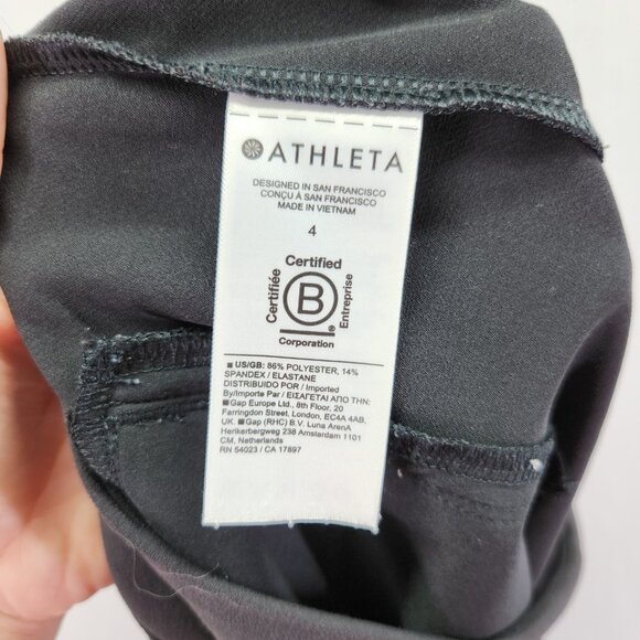 Athleta Brooklyn Ankle Pant Women's 4 Black Pull On Taper Athleisure Travel - Picture 12 of 16